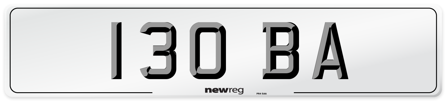 130 BA Number Plate from New Reg